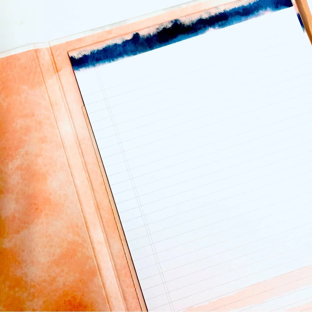 Watercolor Patterned Notebook Legal Pad Holder